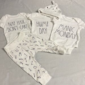 Rae Dunn - Baby White Outfit Set